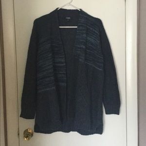 Chaps navy open sweater